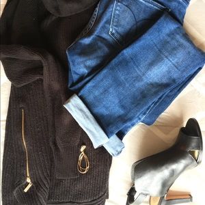 Ivanka Trump Black Cowl Neck Sweater